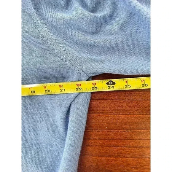 Alan Flusser Men’s Sweater Size‎ XXL Blue Merino Wool Blend Long Sleeve Collared - Picture 5 of 9